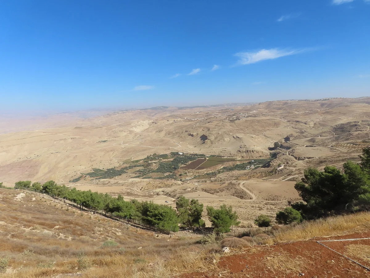 The view from Mount Nebo on day one of a Petra tour from Jerusalem